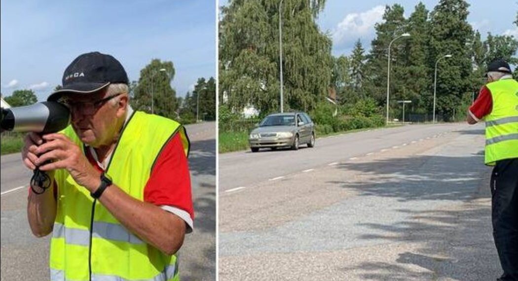 Plaku mashtron keq shoferët që vozisin shpejt: Del në rrugë me tharës flokësh si radar