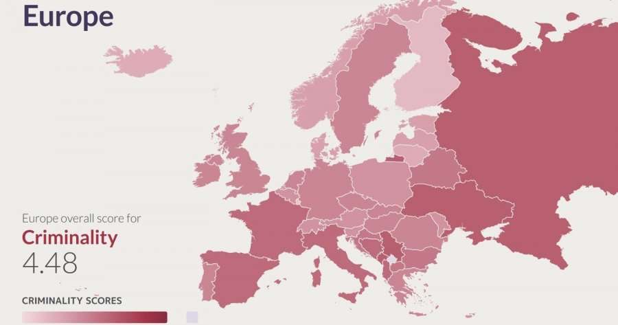 Serbia e treta në Evropë për krim të organizuar, Kosova më e mira në rajon