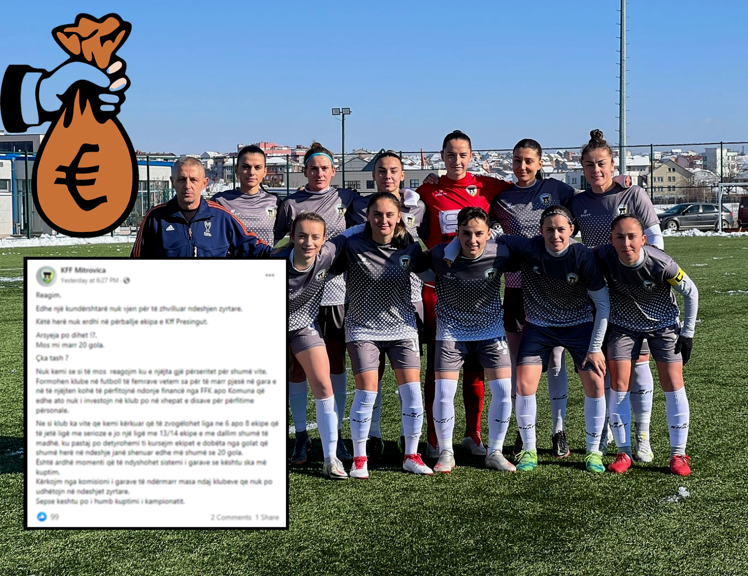 Akuza e rëndë e KFF Mitrovicës: Klubet e futbollisteve formohen për para në xhepat e disave