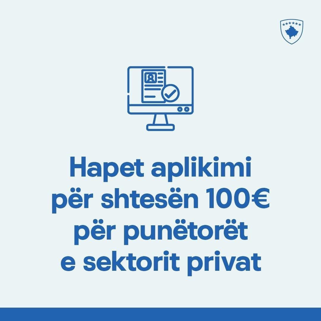 Hapet aplikimi për mbështetje prej 100 euro për punëtorët