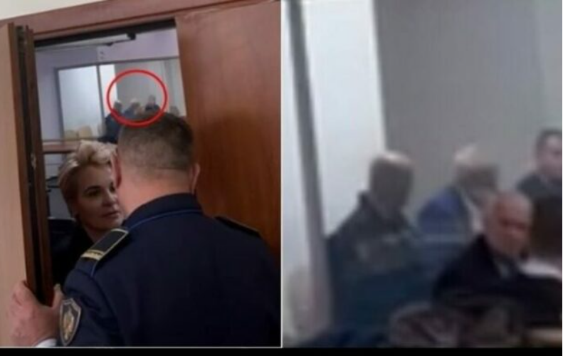 Brenda kafazit të xhamit, dalin pamjet e ish-presidentit Meta në sallën e gjyqit