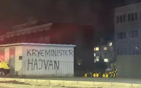 “Kryeministër hajvan”, Policia del në vendin ku u shkrua grafiti kundër Kurtit