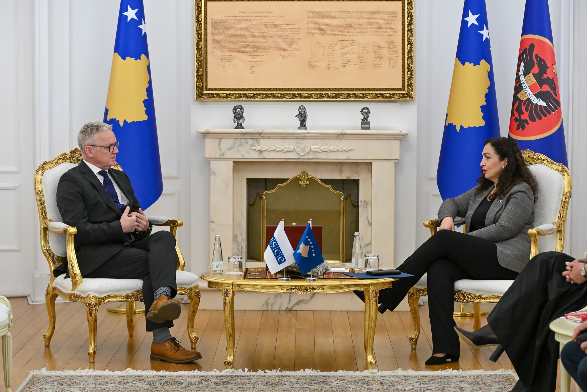 Osmani mirëpret ambasadorin e ri të OSBE-së: Kosova e përkushtuar për bashkëpunim të ngushtë