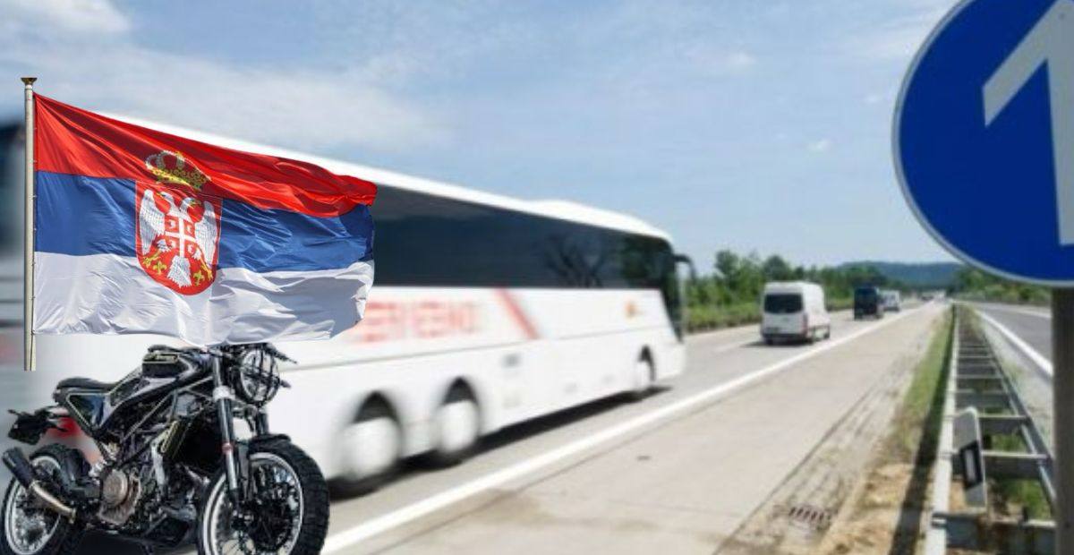 Motoçiklistë me flamuj serb defilojnë në rrugën Gjakovë-Prishtinë duke provokuar qytetarët – Nuk i ndalen kontrollit të Policisë