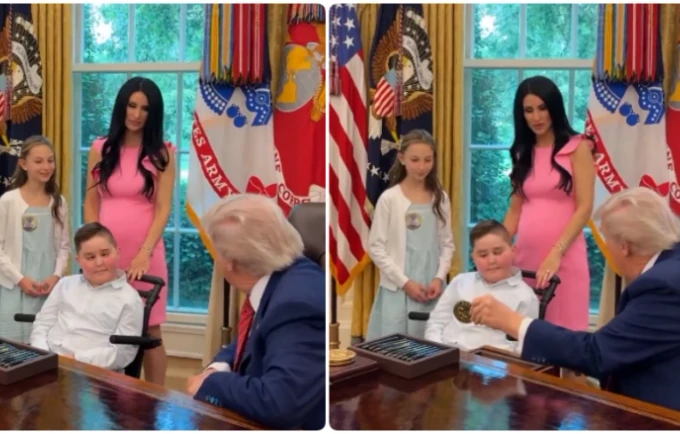Trumpi pret një familje shqiptare në Shtëpinë e Bardhë