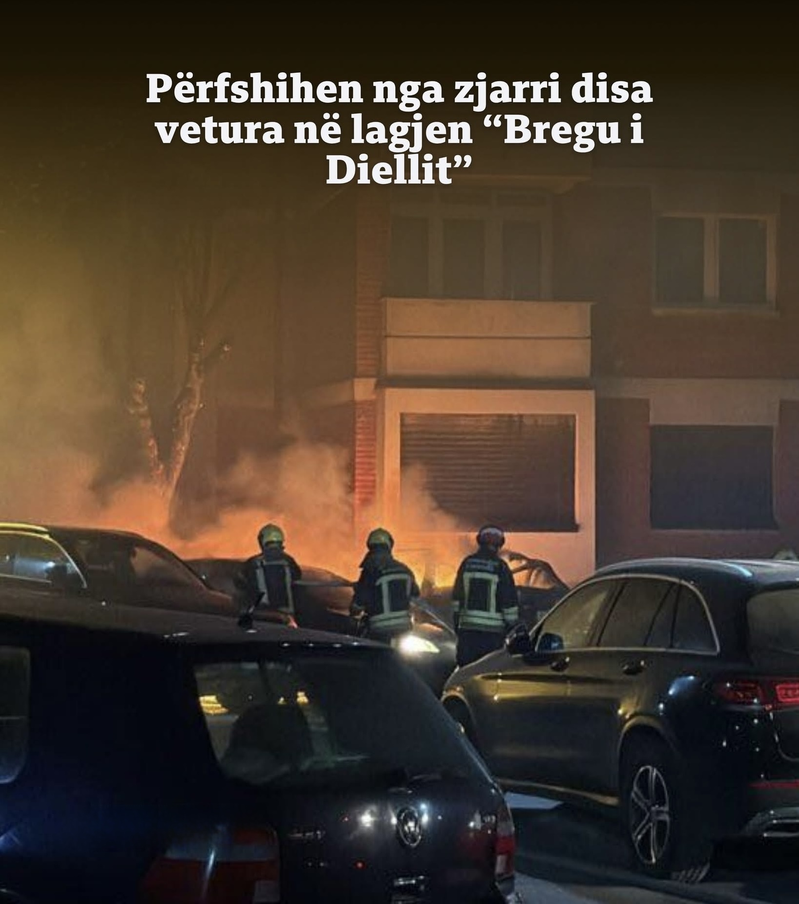 Zjarr në Kryeqytet: Nga një veturë në flakë, digjen edhe dy të tjera