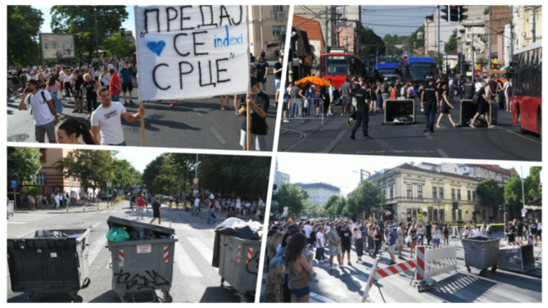 Protestat në Serbi – studentja amerikane përplaset për toke, xhandarmeria serbe e shkelin dhe godasin