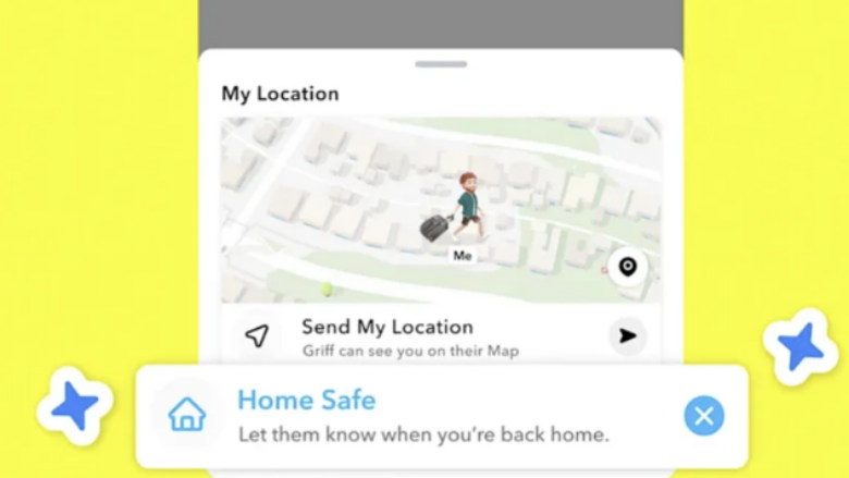 Snapchat mund të njoftojë automatikisht miqtë se përdoruesi ka arritur në shtëpi ‘shëndoshë e mirë’