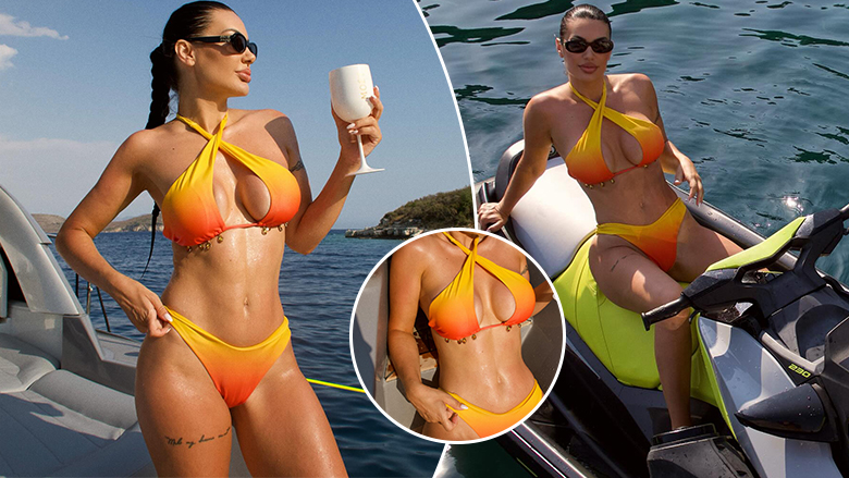 Zaimina Vasjari shijon pushimet, merr vëmendjen me format trupore në një palë bikini