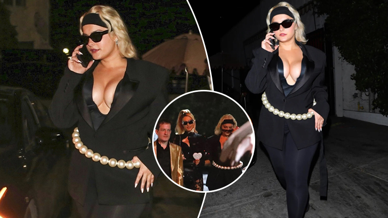 Bebe Rexha shkëlqen në të zeza festën e Cara Delevingne në Los Angeles, duket provokuese me dekoltenë e hapur