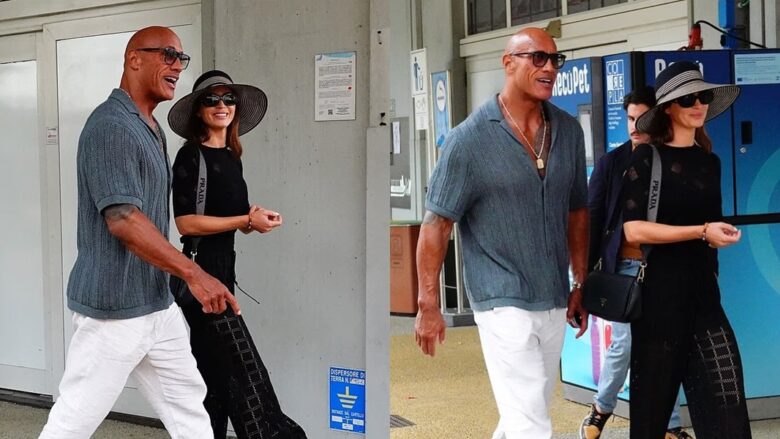 Emily Blunt dhe Dwayne Johnson mbërrijnë në Venecia për premierën e “The Smashing Machine”