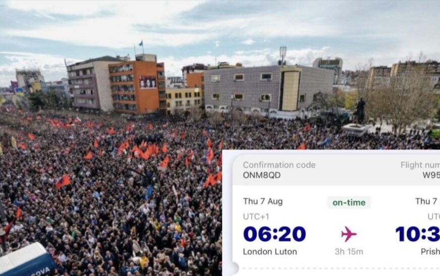 Qytetari nxjerr biletën e avionit, do të vijë për të protestuar kundër Gjykatës Speciale dhe po atë ditë do të kthehet në Londër