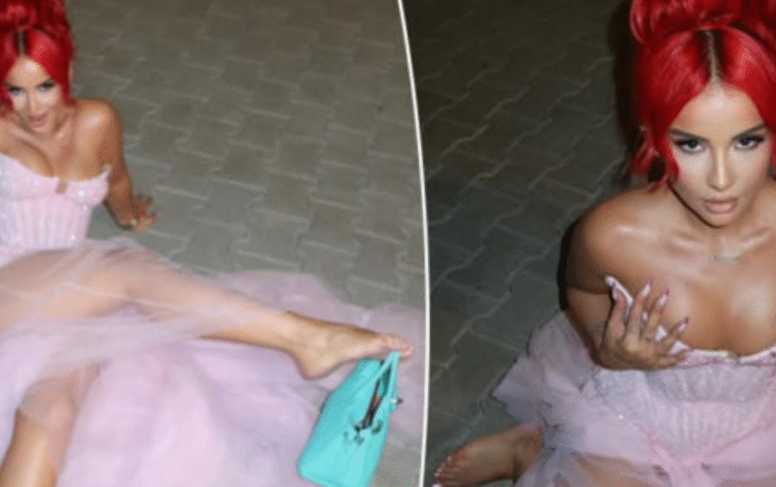 Rina Balaj shkëlqen me fustanin rozë dhe çantën luksoze Hermes Birkin në setin e ri fotografik