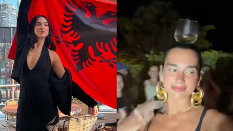 Dua Lipa nuk harron traditën shqiptare, kërcen me gotë mbi kokë në pushimet në Ibiza