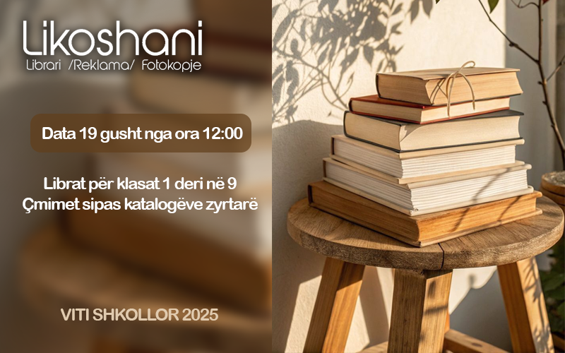 Libraria Likoshani hap depot për librat shkollorë 2025