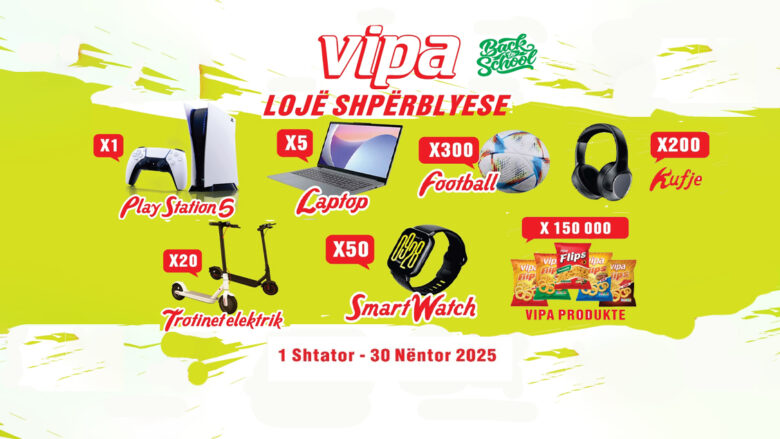 “Shija që të shpërblen” – Loja shpërblyese e Vipa Flips nis nga 1 Shtatori