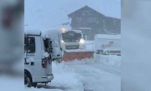 Bie bora e parë në Alpe