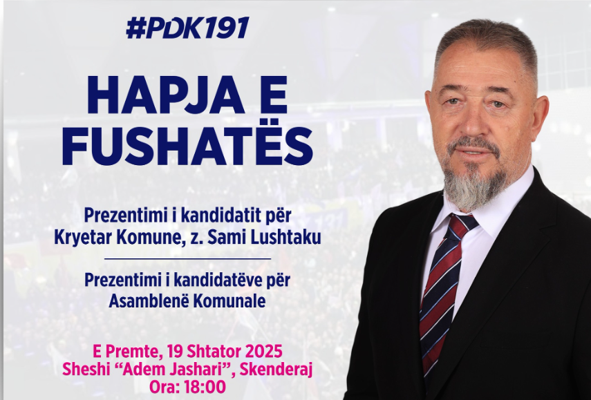 Sami Lushtaku rikthehet në garë për kryetar të Skenderajt