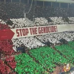 “ndal-gjenocidin”:-tifozet-e-galatasarayt-me-banderole-gjigante-ne-mbeshtetje-te-palestines