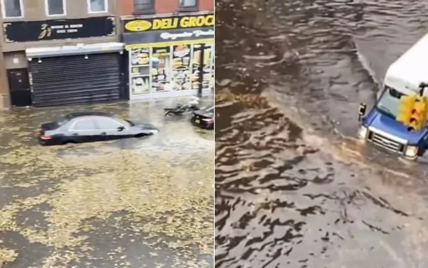 Shira të rrëmbyeshëm godasin New Yorkun, dy të vdekur dhe fluturime të ndërprera