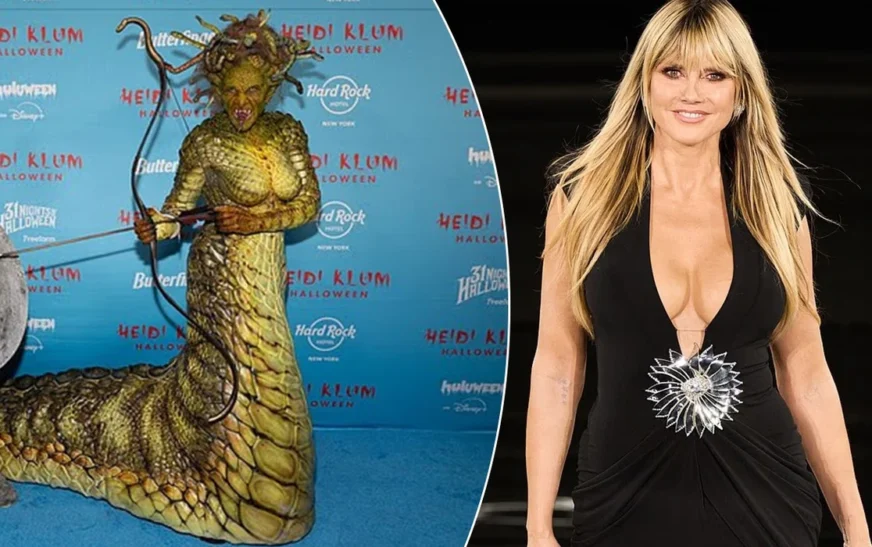 E njohur për transformimet e saj për Halloween, Heidi Klum kësaj radhe i befasoi fansat duke u shfaqur si një krimb gjigant