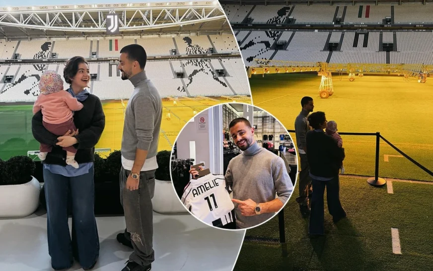 Motra e befason me vizitë Edon Zhegrovën në stadiumin e Juventusit, ai i dhuron mbesës një fanellë të personalizuar