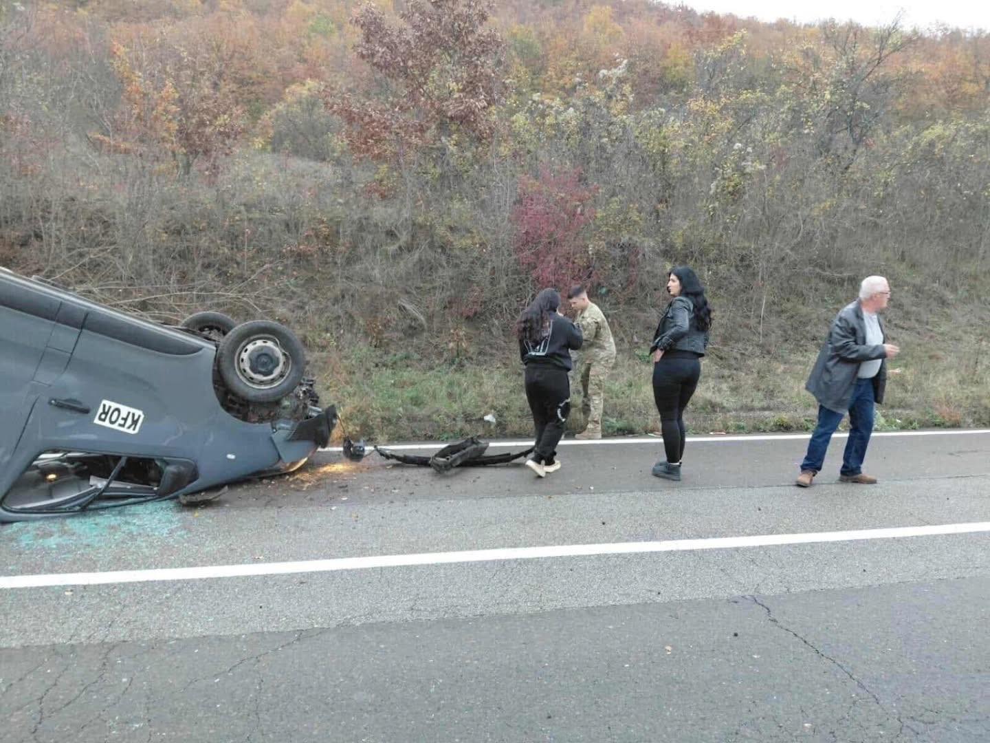 Aksidentohet automjeti i KFOR-it në rrugën Mitrovicë – Leposaviq