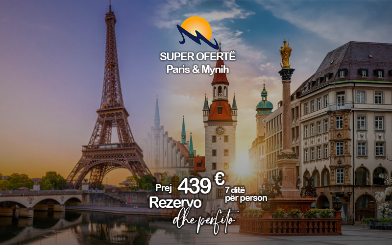 “Rrugëtim kulturor në Evropë: Paris, Mynih dhe kryeqytetet e artit”