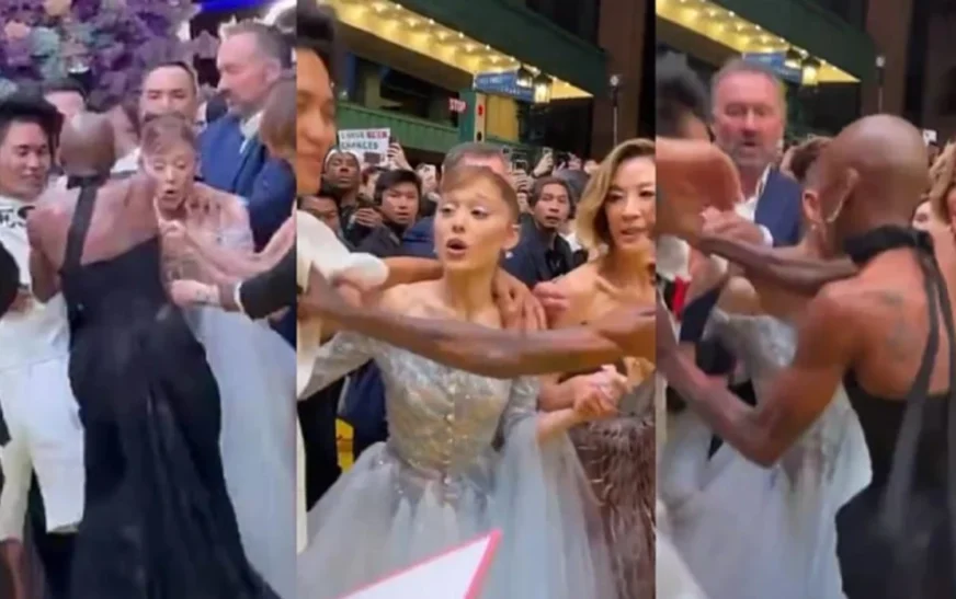 Ariana Grande sulmohet nga një burrë në premierën e filmit – vrapoi drejt saj dhe e tërhoqi zvarrë
