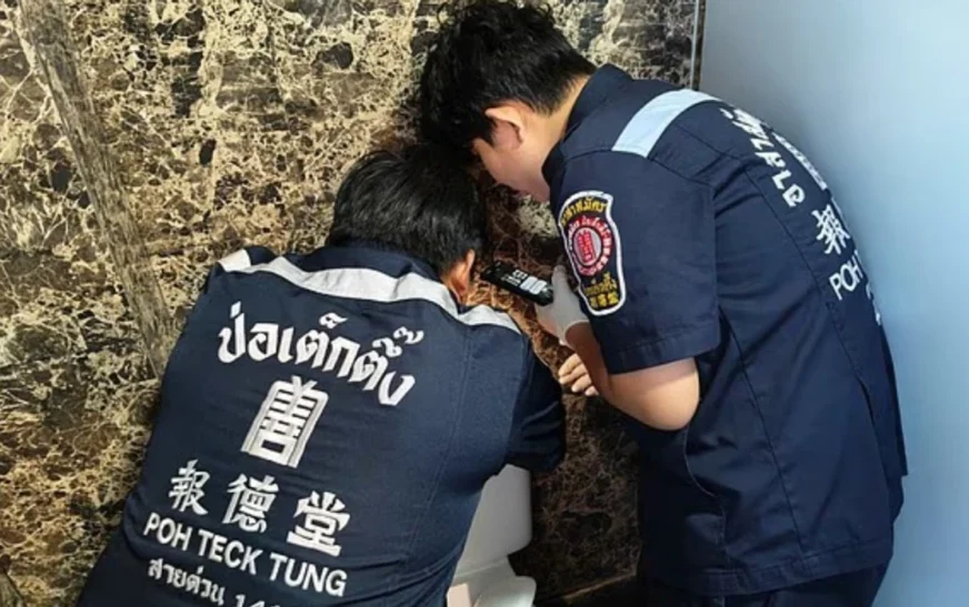 Foshnja e porsalindur gjendet e gjallë brenda një rezervuari tualeti në Tajlandë