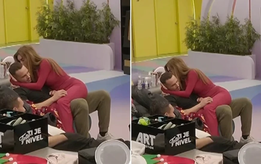 Edi dhe Bia tejet të afruar, kjo e fundit i dhuron puthje pa fund