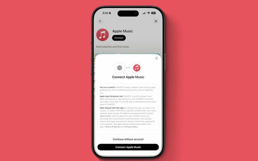 ChatGPT lidhet me Apple Music