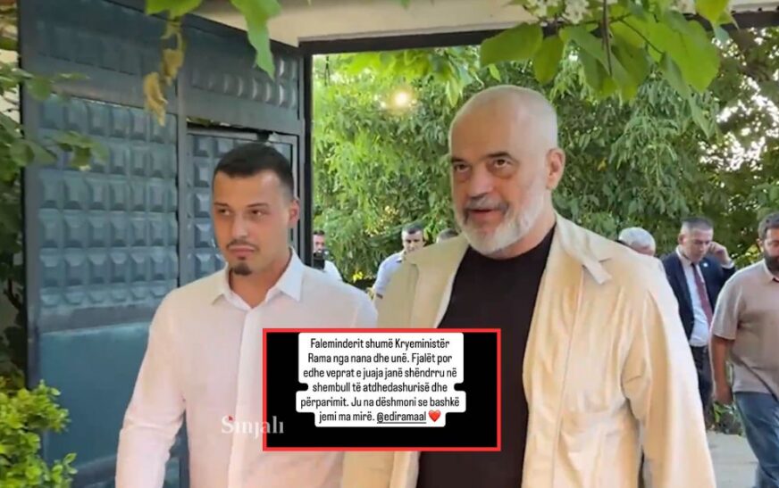 Djali i Thaçit falënderon Ramën për vizitën në Hagë: Ju na dëshmoni se bashkë jemi ma mirë