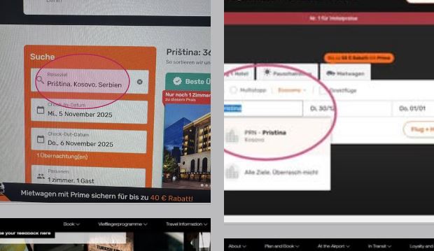 Kompania ajrore e korrigjon emrin, e bën Prishtina-Kosovo