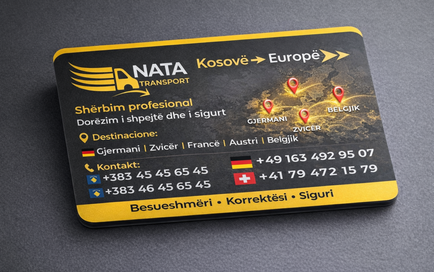 NATA TRANSPORT – Lider në Transportin e Sigurt Kosovë–Europë