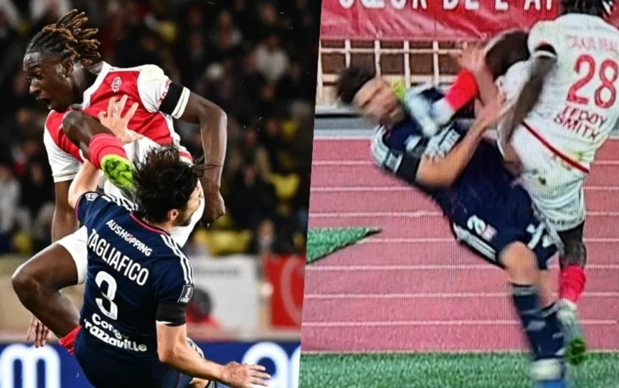 Ndërhyrje për përjashtim të përjetshëm: Mesfushori i Monacos ia rrezikoi jetën yllit të Lyonit