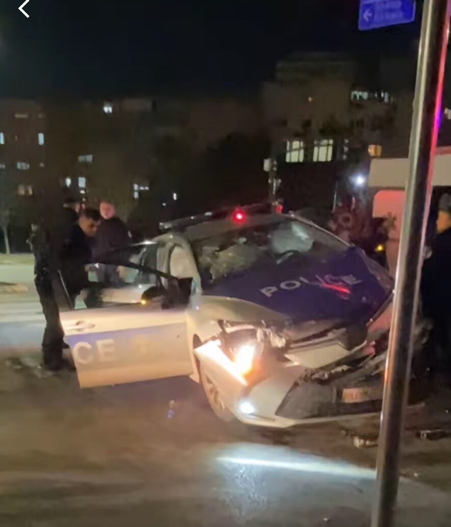 Katër të lënduar nga aksidenti mes veturës së Policisë dhe një taksie në Prishtinë