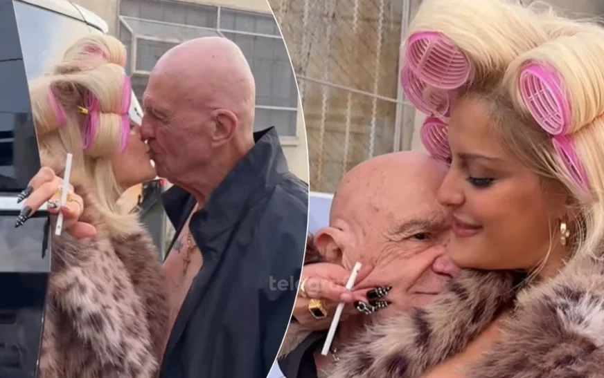 bebe-rexha-puth-ne-buze-nje-burre-te-moshuar,-ne-klipin-e-kenges-“cike-cike”