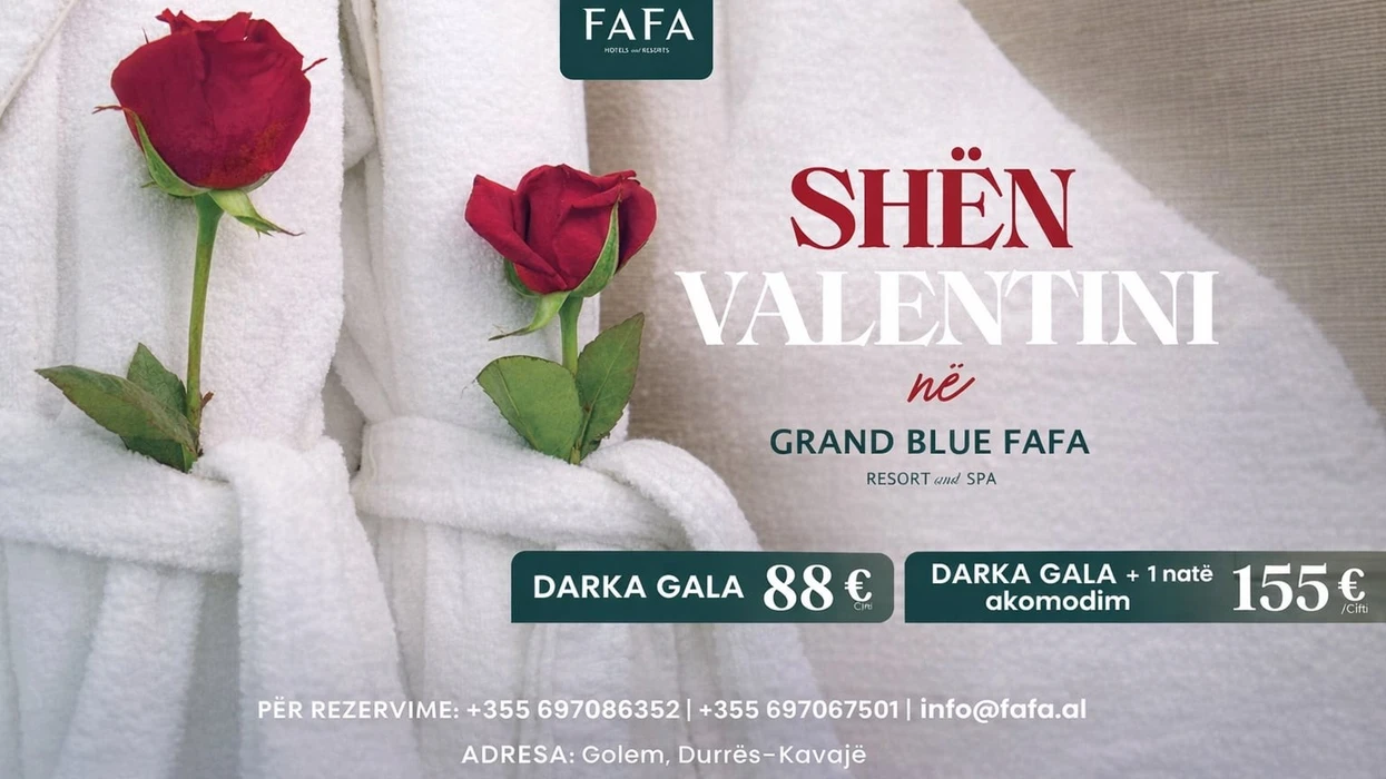 Shën Valentin i kuruar në detaje nga Grand Blue Fafa Resort & Spa