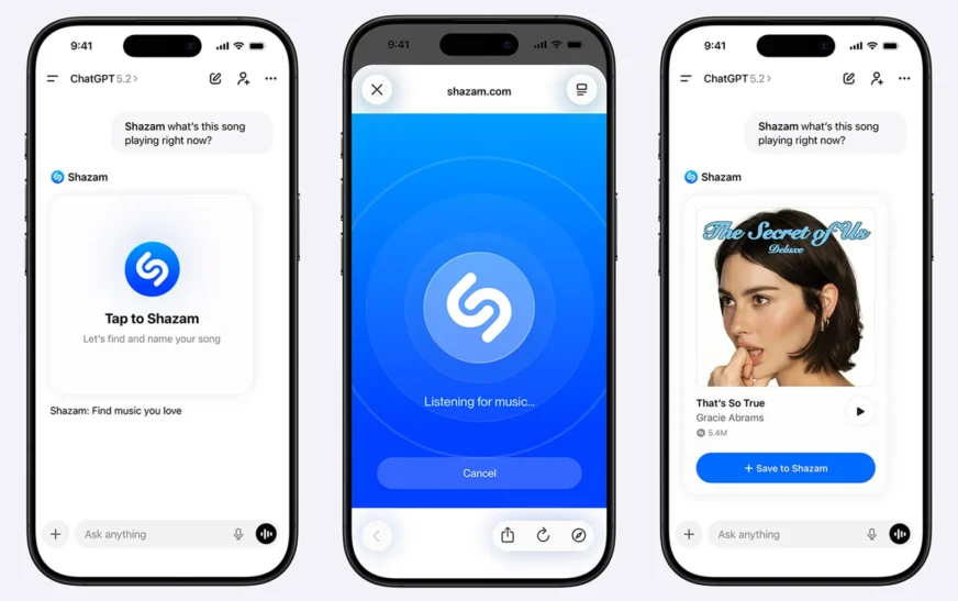 Përdoruesit e ChatGPT mund të identifikojnë këngët me Shazam direkt në platformë
