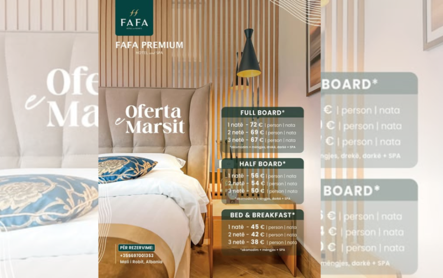 Pushimi ideal të pret në Fafa Premium Hotel & Spa