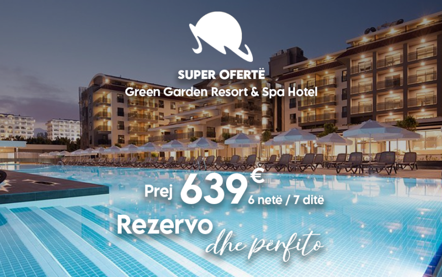ALANYA pushime mes gjelbërimit dhe detit në Green Garden Resort & Spa