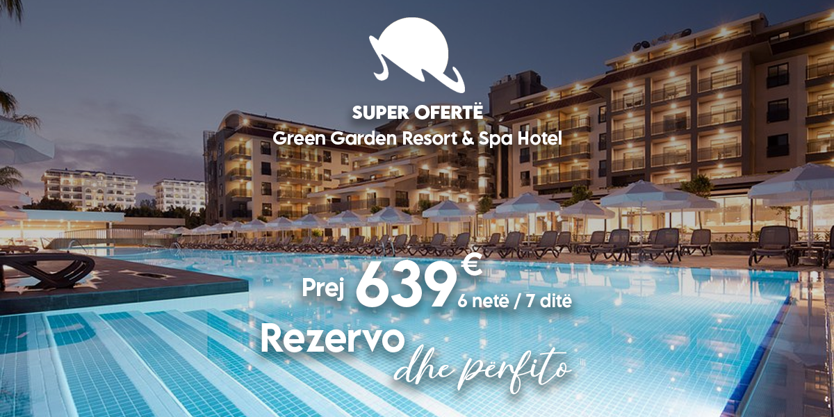 ALANYA pushime mes gjelbërimit dhe detit në Green Garden Resort & Spa