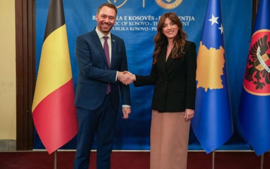 Haxhiu takon ministrin belg flasin për anëtarësimin në BE, KiE dhe NATO