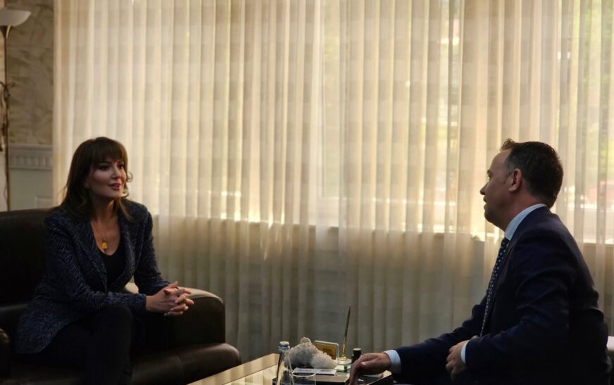 Ish-presidentja Jahjaga viziton Mitrovicën, pritet nga Faton Peci