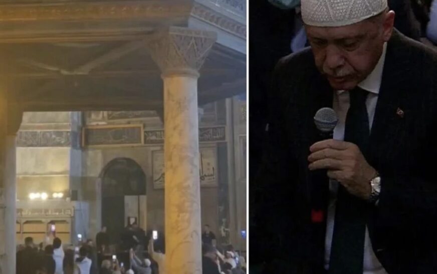 Erdogan reciton Kuran në ditën e rënies së Konstandinopojës