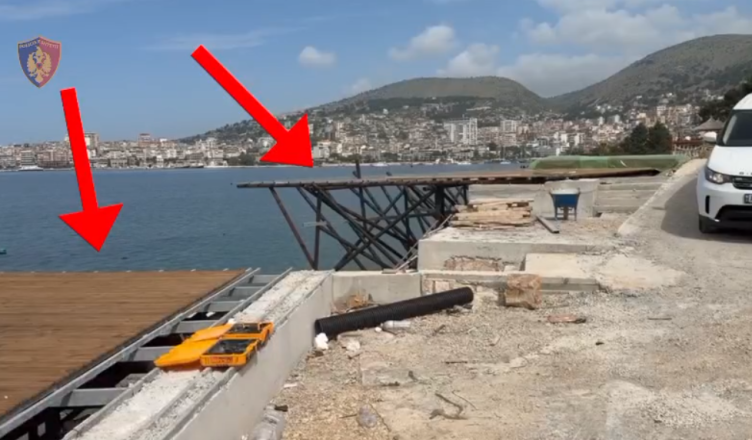 Ndërtim i paligjshëm në plazhin e Sarandës, arrestohen 8 persona, shpallet në kërkim pronarja