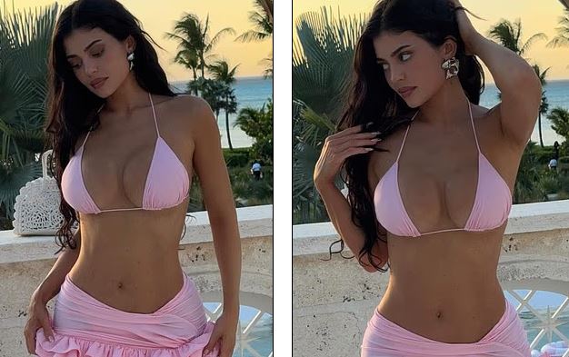 Kylie Jenner shijon pushimet luksoze, pozon me bikini pink