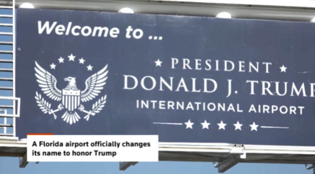 Trump riemërton aeroportin sipas emrit të tij