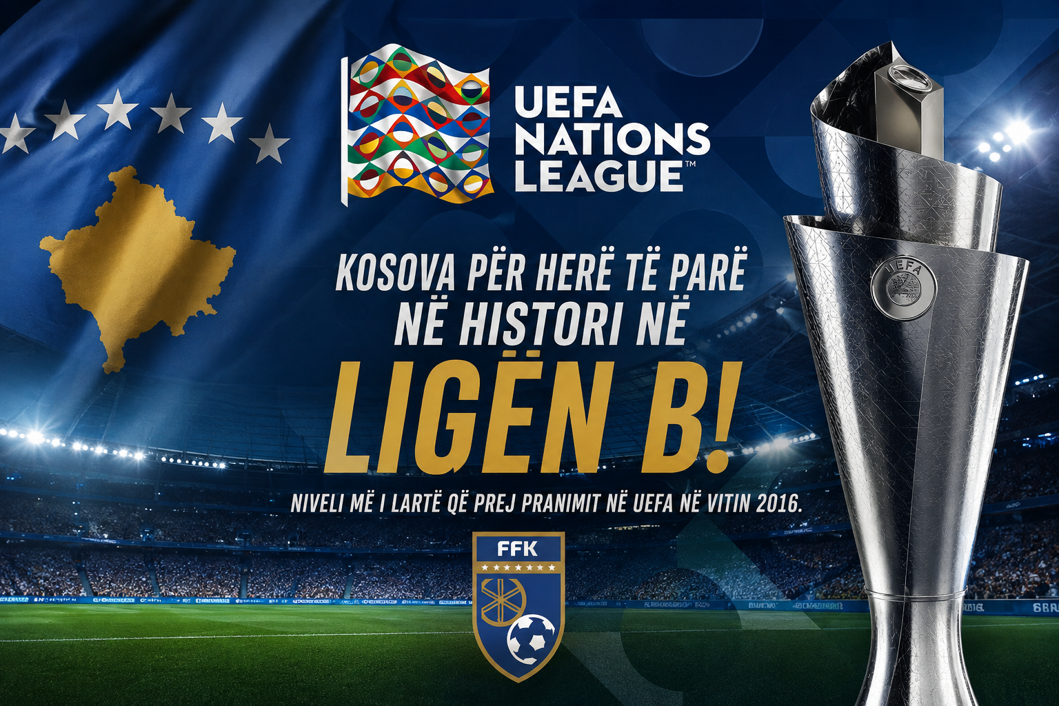 Kosova për herë të parë në histori garon në Ligën B të UEFA Nations League